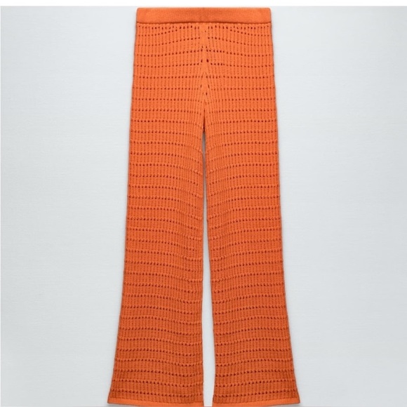 Zara Pants - Zara Orange Knit Pants
